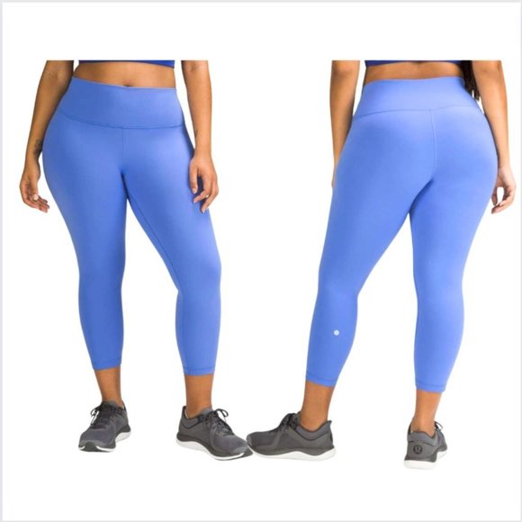 lululemon athletica Pants - Lululemon Athletica Wunder Train High Rise Crop 23" Wild Indigo leggings size 8